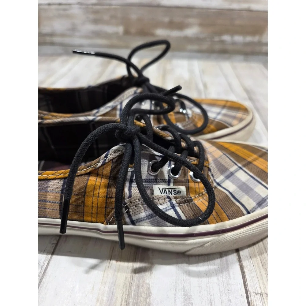 Vans Authentic Plaid Low Top Sneakers Men‎ 5 Women 6.5 Casual Lace Up Shoes
